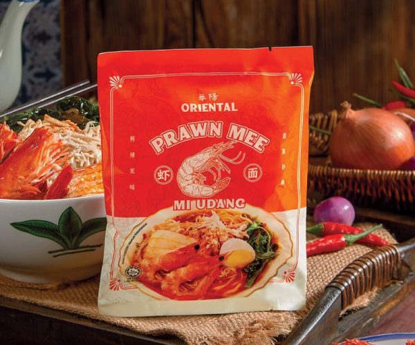Mee in prawn broth